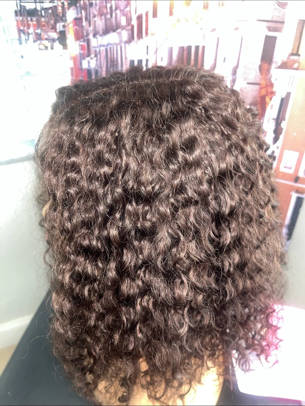 Super wet & wavy  medium length pre parted lace wig 100% human hair